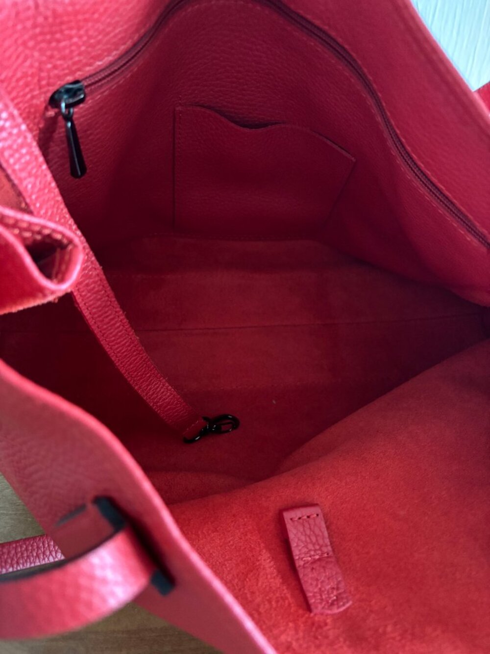 Longchamp oseau Essential Medium Leather Tote RED - Picture 5 of 6